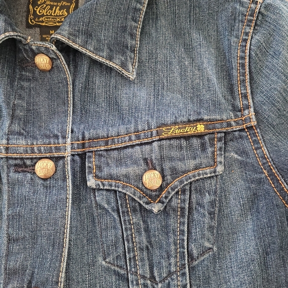 LUCKY BRAND Jean Jacket sz M - Picture 4 of 7